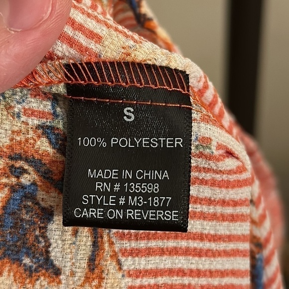 Cure Red & White Striped Size Small Blouse - Picture 4 of 5